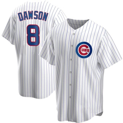 Men's Andre Dawson Chicago Cubs Replica White Home Jersey