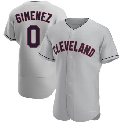 Men's Andres Gimenez Cleveland Guardians Authentic Gray Road Jersey