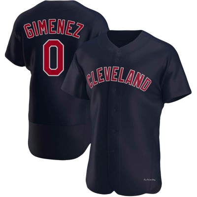 Men's Andres Gimenez Cleveland Guardians Authentic Navy Alternate Jersey