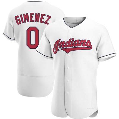 Men's Andres Gimenez Cleveland Guardians Authentic White Home Jersey