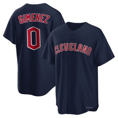 Men's Andres Gimenez Cleveland Guardians Replica Navy Alternate Jersey