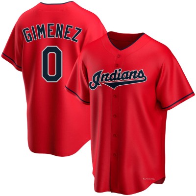 Men's Andres Gimenez Cleveland Guardians Replica Red Alternate Jersey