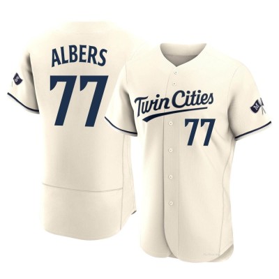 Men's Andrew Albers Minnesota Twins Authentic Cream Alternate 2023 Jersey