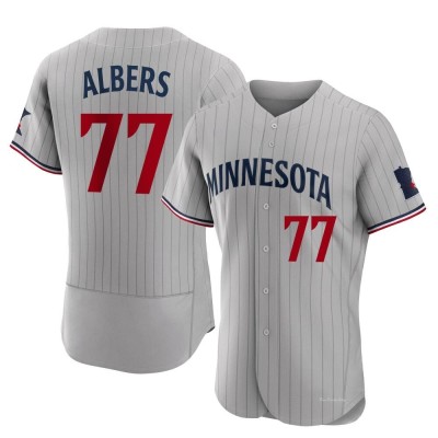 Men's Andrew Albers Minnesota Twins Authentic Gray Road Jersey