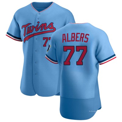 Men's Andrew Albers Minnesota Twins Authentic Light Blue Alternate Jersey