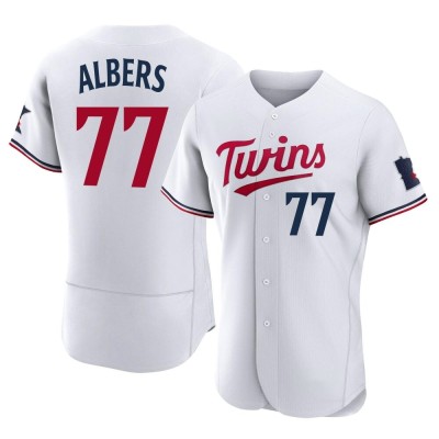 Men's Andrew Albers Minnesota Twins Authentic White Home Jersey