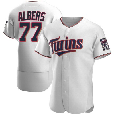 Men's Andrew Albers Minnesota Twins Authentic White Home Jersey