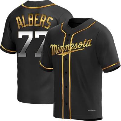 Men's Andrew Albers Minnesota Twins Replica Black Golden Alternate Jersey