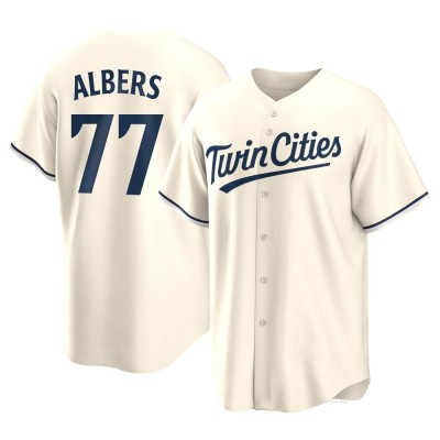 Men's Andrew Albers Minnesota Twins Replica Cream Alternate Jersey