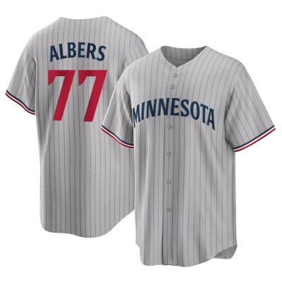 Men's Andrew Albers Minnesota Twins Replica Gray Road Jersey