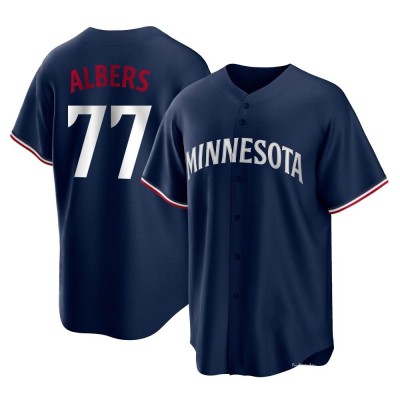 Men's Andrew Albers Minnesota Twins Replica Navy Alternate Jersey