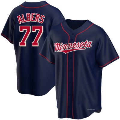 Men's Andrew Albers Minnesota Twins Replica Navy Alternate Team Jersey