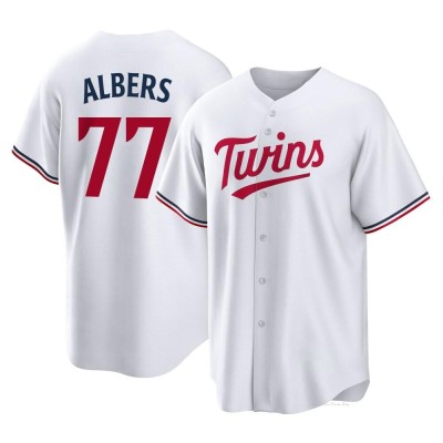 Men's Andrew Albers Minnesota Twins Replica White Home Jersey