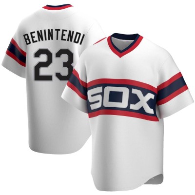 Men's Andrew Benintendi Chicago White Sox Replica White Cooperstown Collection Jersey