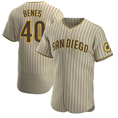 Men's Andy Benes San Diego Padres Authentic Tan/Brown Alternate Jersey