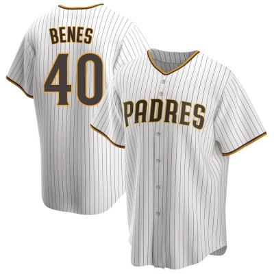 Men's Andy Benes San Diego Padres Replica White/Brown Home Jersey