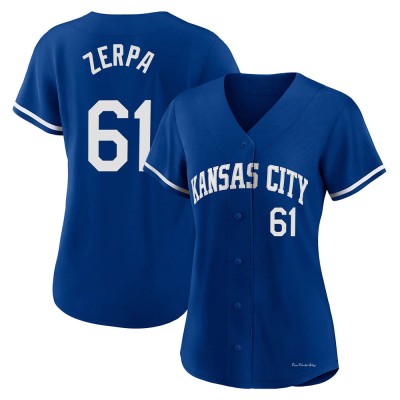 Men's Angel Zerpa Kansas City Royals Replica Royal 2022 Alternate Jersey