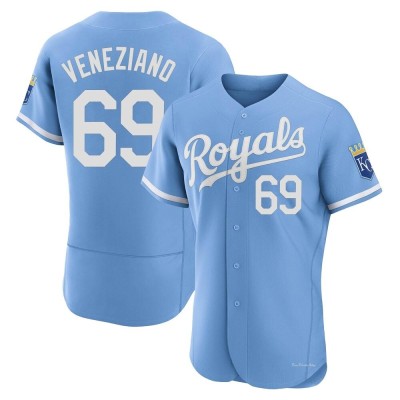 Men's Anthony Veneziano Kansas City Royals Authentic Light Blue 2022 Alternate Jersey