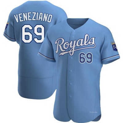 Men's Anthony Veneziano Kansas City Royals Authentic Light Blue Alternate Jersey