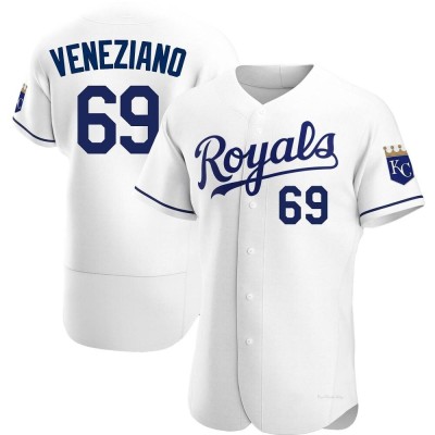 Men's Anthony Veneziano Kansas City Royals Authentic White Home Jersey