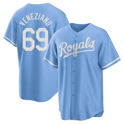 Men's Anthony Veneziano Kansas City Royals Replica Light Blue 2022 Alternate Jersey