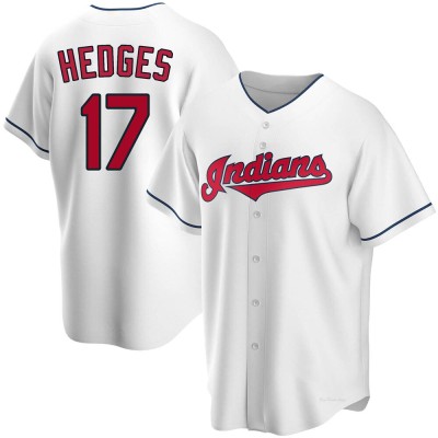 Men's Austin Hedges Cleveland Guardians Replica White Home Jersey