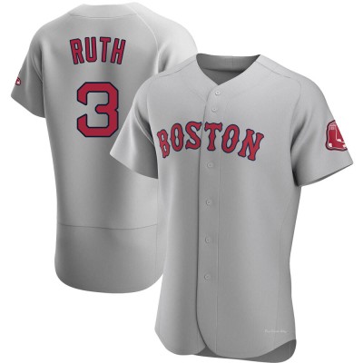 Men's Babe Ruth Boston Red Sox Authentic Gray Road Jersey