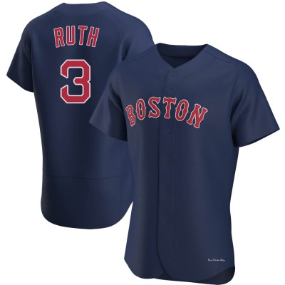 Men's Babe Ruth Boston Red Sox Authentic Navy Alternate Jersey