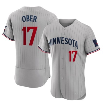 Men's Bailey Ober Minnesota Twins Authentic Gray Road Jersey