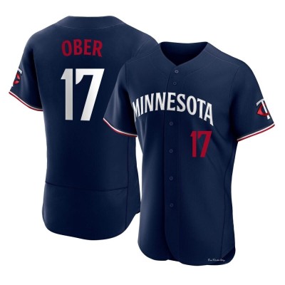 Men's Bailey Ober Minnesota Twins Authentic Navy Alternate Jersey