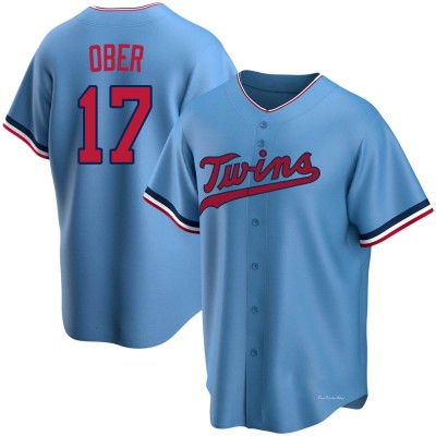 Men's Bailey Ober Minnesota Twins Replica Light Blue Alternate Jersey