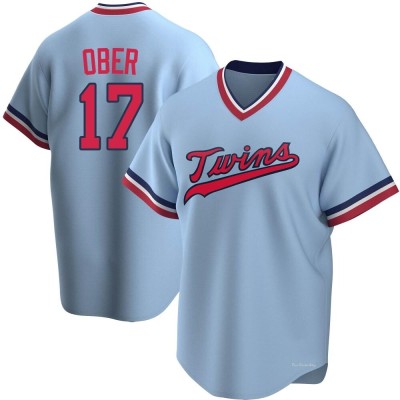 Men's Bailey Ober Minnesota Twins Replica Light Blue Road Cooperstown Collection Jersey