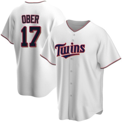 Men's Bailey Ober Minnesota Twins Replica White Home Jersey