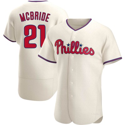 Men's Bake Mcbride Philadelphia Phillies Authentic Cream Alternate Jersey