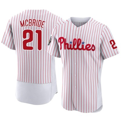 Men's Bake Mcbride Philadelphia Phillies Authentic White 2022 World Series Home Jersey