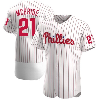 Men's Bake Mcbride Philadelphia Phillies Authentic White Home Jersey