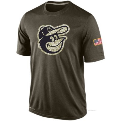 Men's Baltimore Orioles Olive Dri-Fit Salute To Service KO Performance T-Shirt