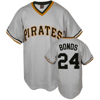 Men's Barry Bonds Pittsburgh Pirates Authentic Grey Throwback Jersey