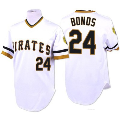 Men's Barry Bonds Pittsburgh Pirates Authentic White Throwback Jersey