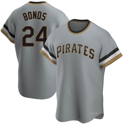 Men's Barry Bonds Pittsburgh Pirates Replica Gray Road Cooperstown Collection Jersey