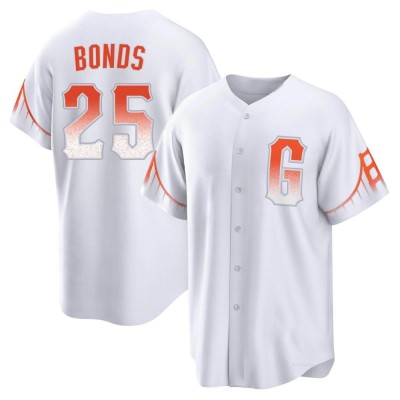 Men's Barry Bonds San Francisco Giants Replica White 2021 City Connect Jersey