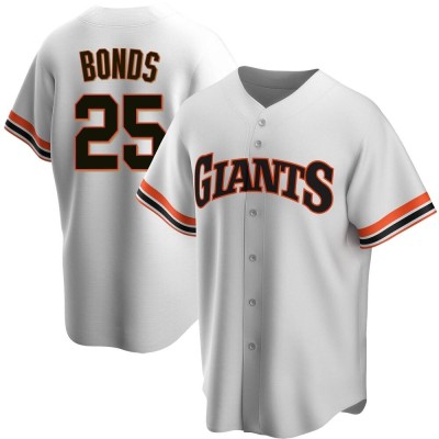 Men's Barry Bonds San Francisco Giants Replica White Home Cooperstown Collection Jersey