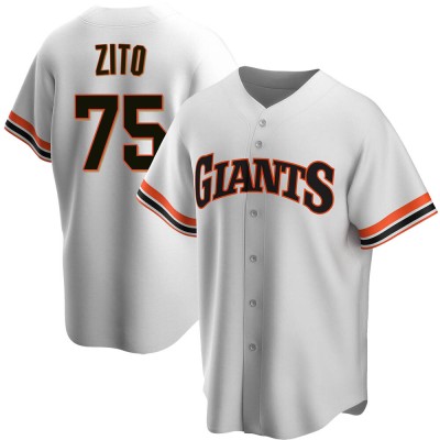 Men's Barry Zito San Francisco Giants Replica White Home Cooperstown Collection Jersey