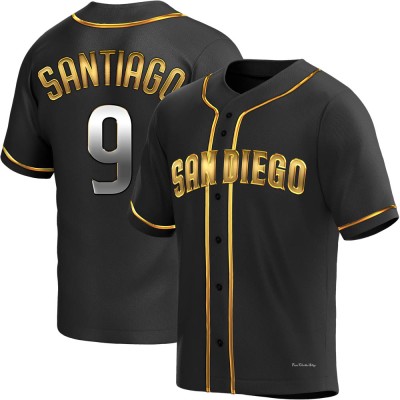 Men's Benito Santiago San Diego Padres Replica Black Golden Alternate Jersey