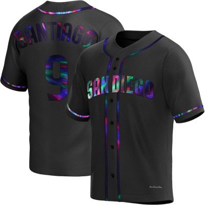 Men's Benito Santiago San Diego Padres Replica Black Holographic Alternate Jersey