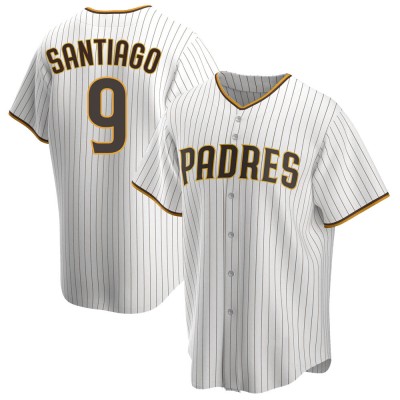 Men's Benito Santiago San Diego Padres Replica White/Brown Home Jersey