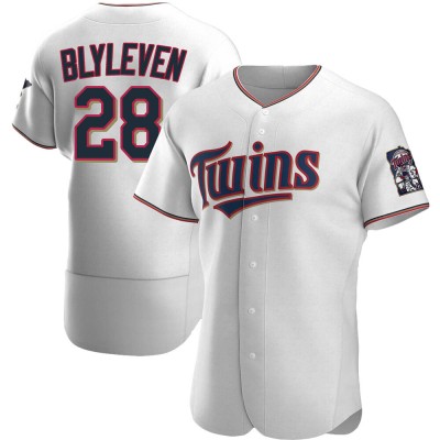 Men's Bert Blyleven Minnesota Twins Authentic White Home Jersey