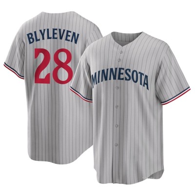 Men's Bert Blyleven Minnesota Twins Replica Gray Road Jersey