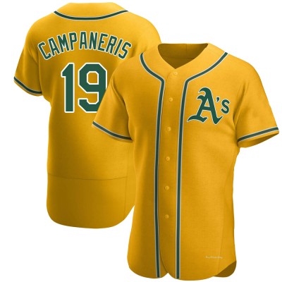 Men's Bert Campaneris Oakland Athletics Authentic Gold Alternate Jersey