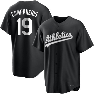 Men's Bert Campaneris Oakland Athletics Replica Black/White Jersey